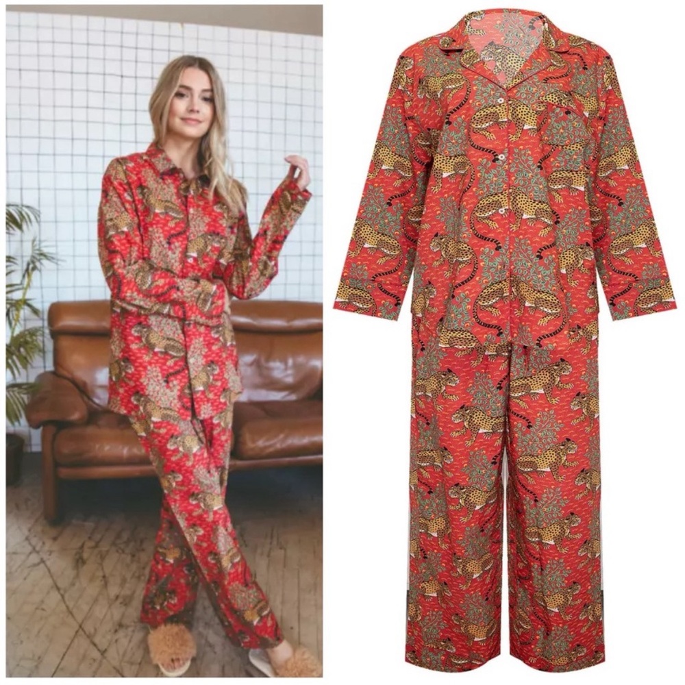 Printfresh Scarlet Bagheera Leopard Pajama Set
